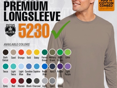 Black Colony 5230 Solusi Kaos Lengan Panjang