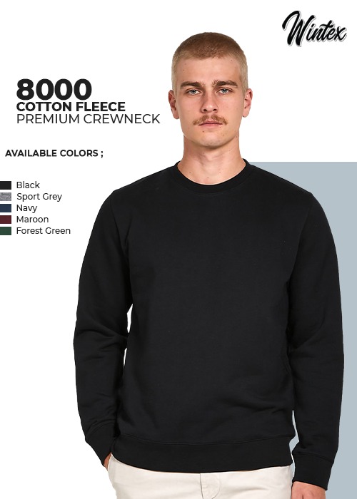 WINTEX 8000 Sweater Crewneck Cotton Fleece
