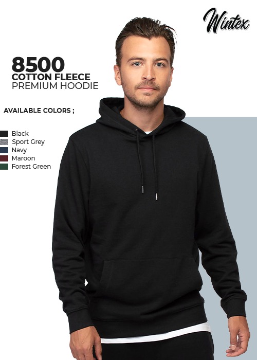 WINTEX 8500 Hooded Sweatshirt Cotton Fleece
