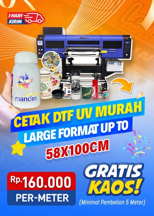 Jasa Print Cetak Sticker UV DTF UV  Cetak dan Murah