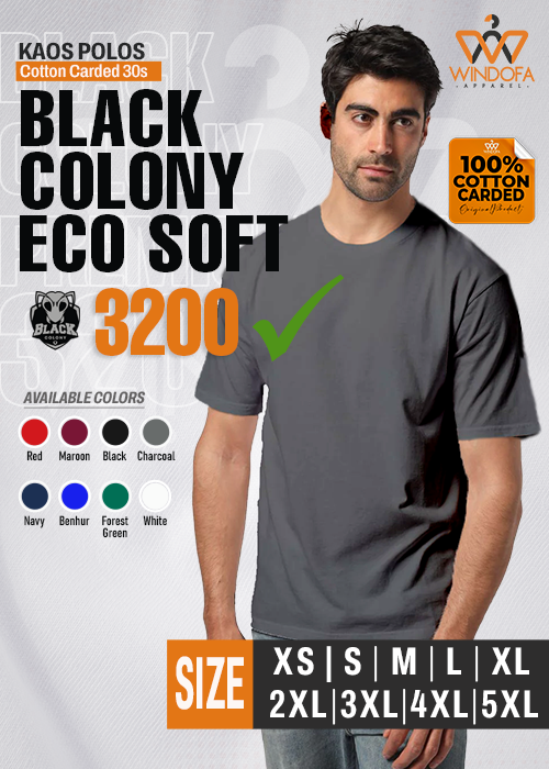 kaos polos black colony