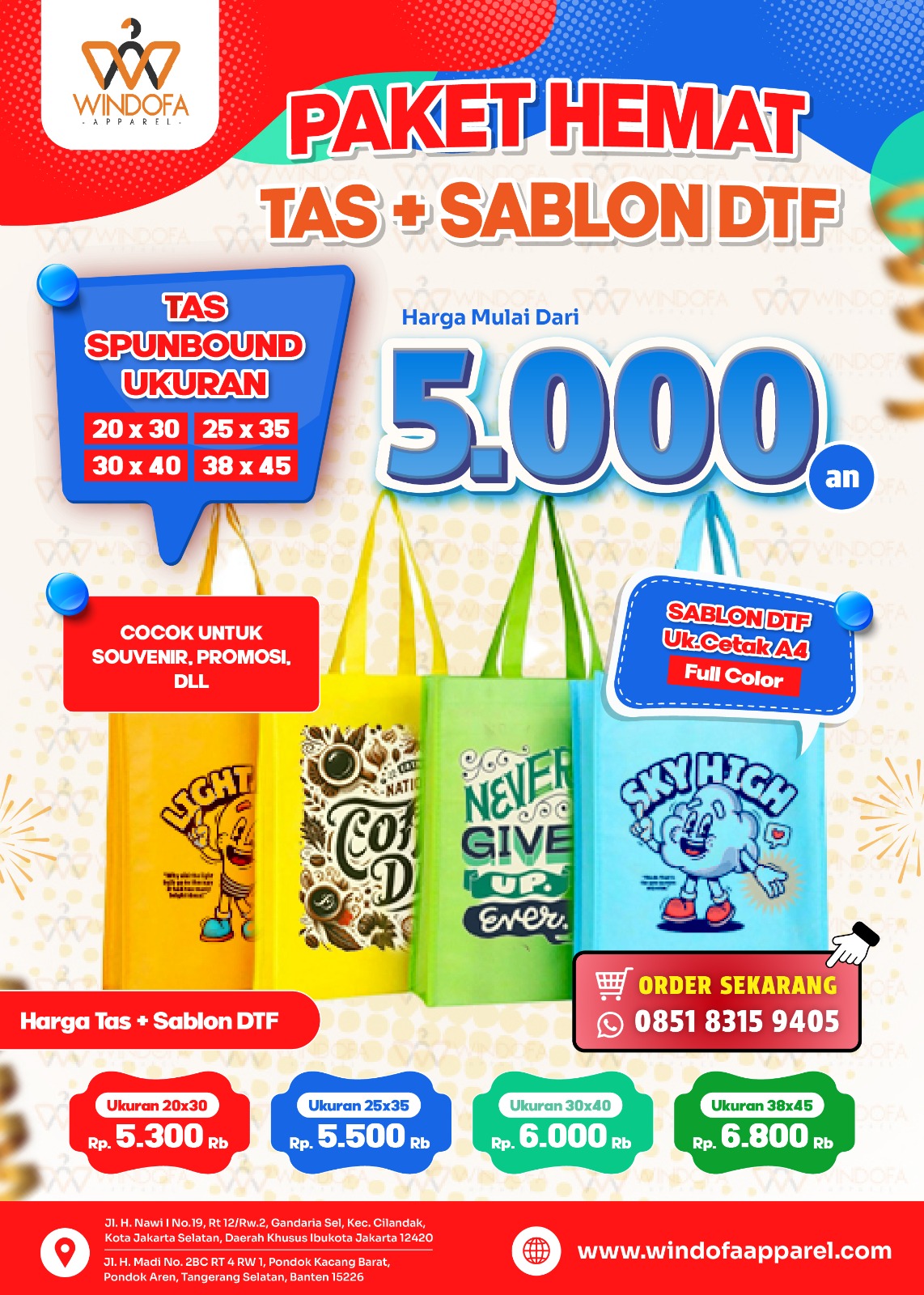 sablon tote bag