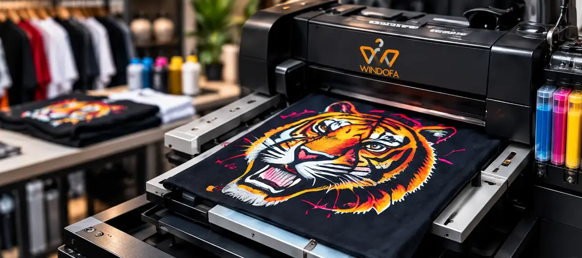Proses sablon digital detail penuh warna