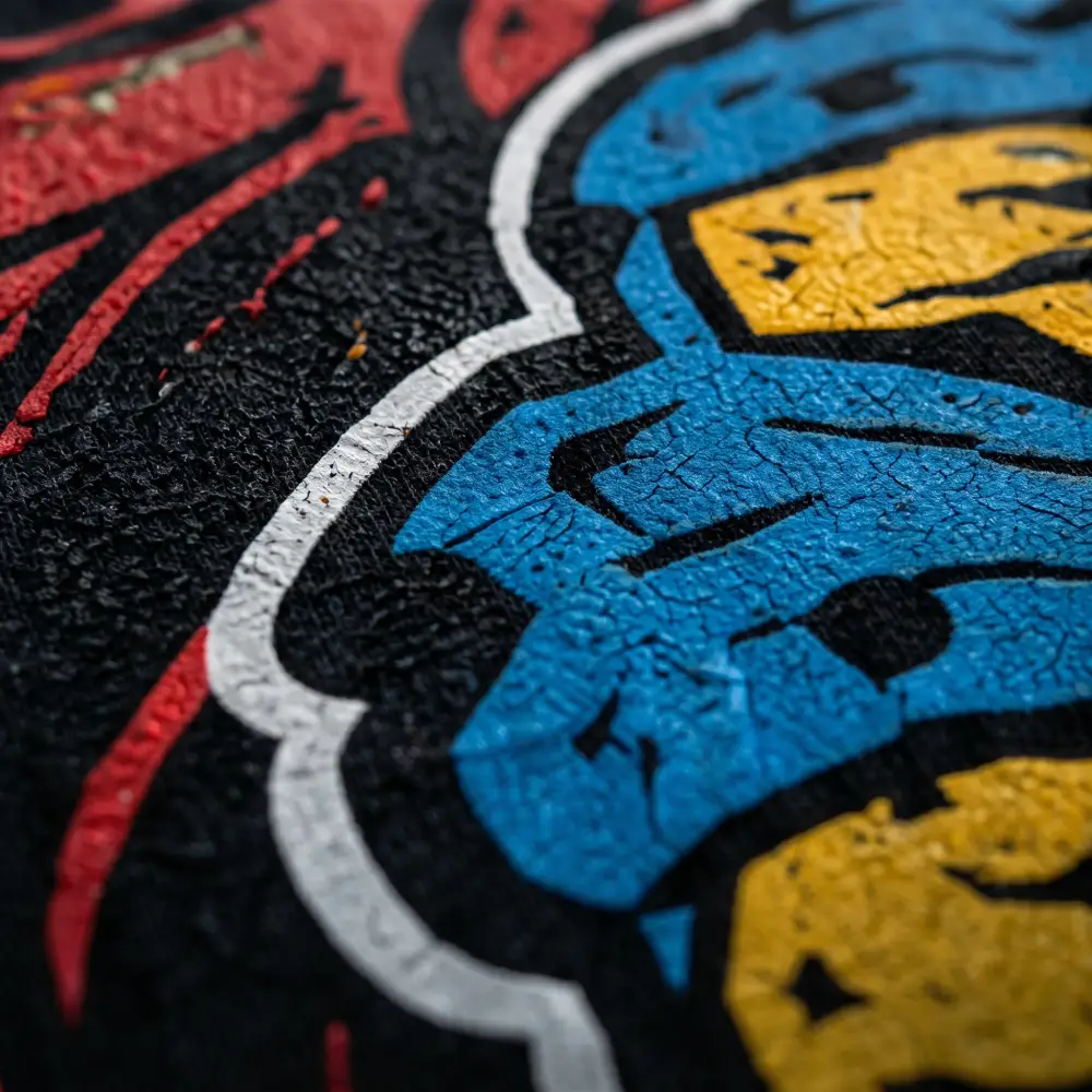 Detail hasil sablon kaos