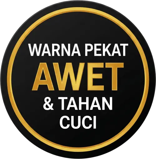 Warna pekat, awet, dan tahan cuci
