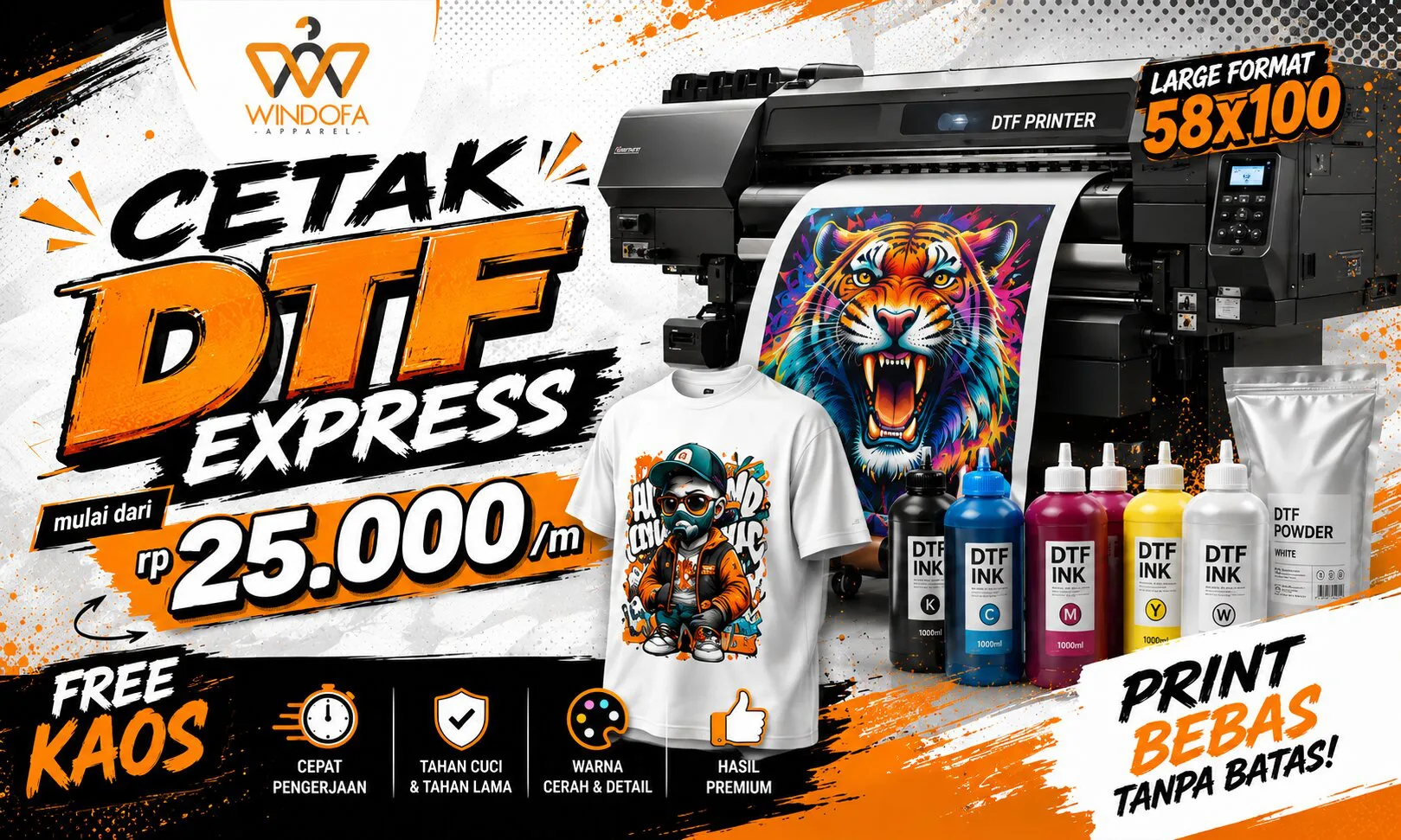 JASA PRINT CETAK DTF METERAN
