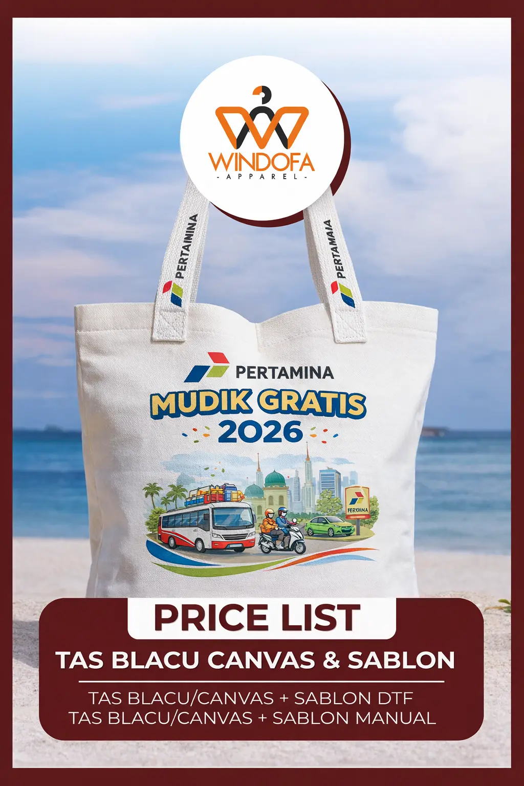 Pricelist Tas Blacu Canvas & Sablon