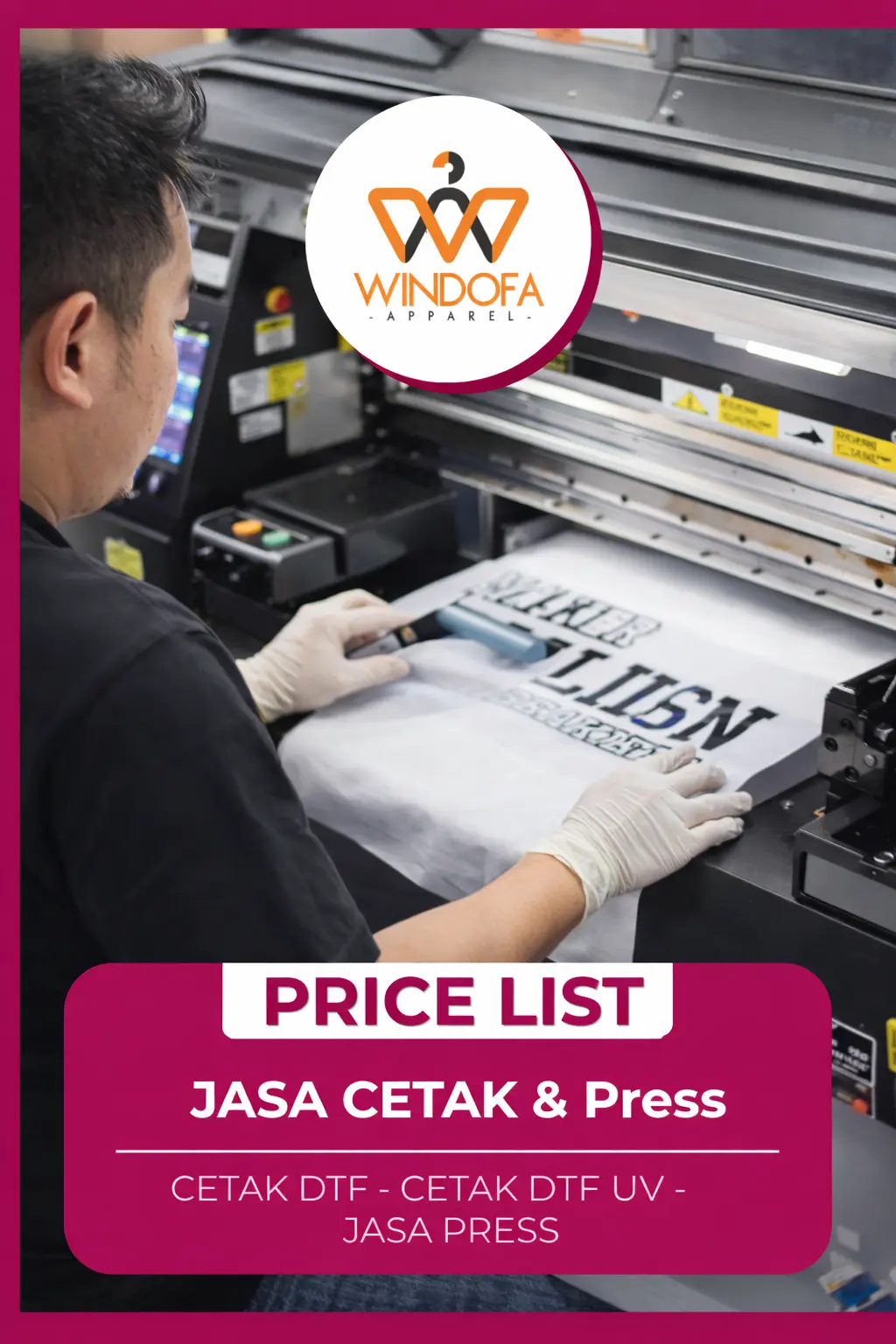 Pricelist Cetak & Press