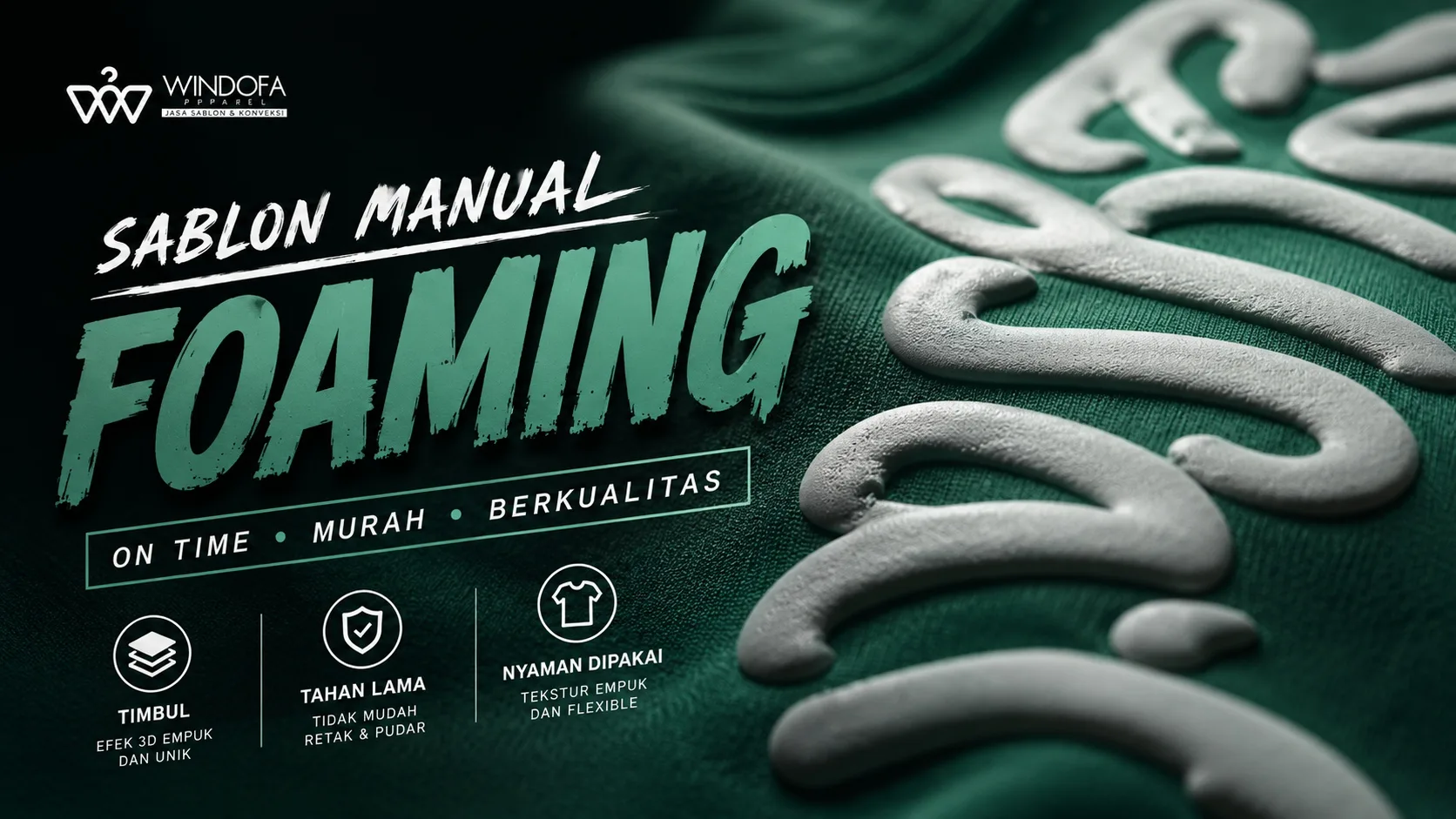 Jasa Sablon Kaos Foaming